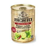 Filippo Berio оливки с лаймом и кайенским перцем, 300 гр